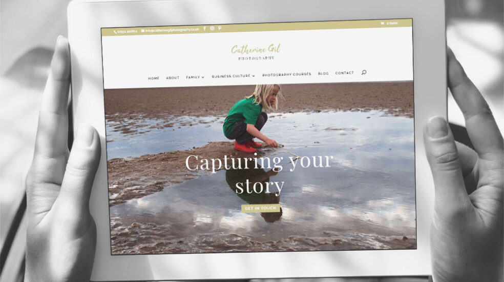 CGil_Hmpg_Template_04 Catherine Gil Photography website Wordpress design, homepage